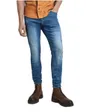Jean Homme REVEND SKINNY Bleu Moyen Medium Indigo Aged