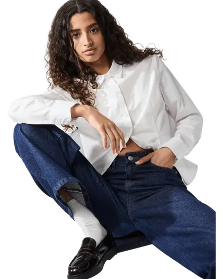 Chemise Femme PCSUSSI LS SHIRT WVN NOOS