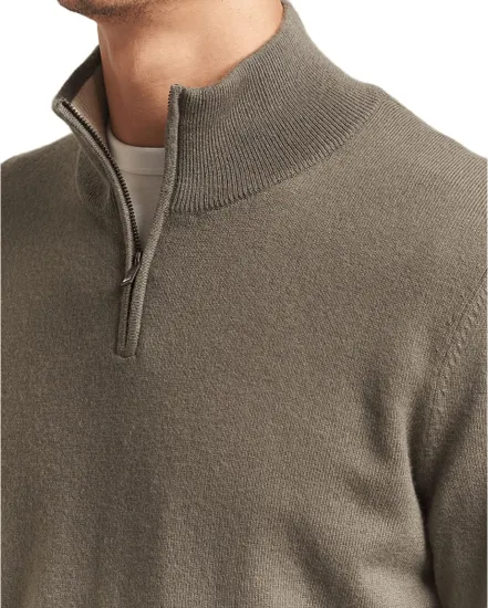 Pull col zippé Homme H-HEMARLO Brun Clair