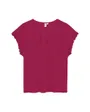 T-shirt Femme VMIBILSA S/S V-NECK TOP JRS BTQ Rouge