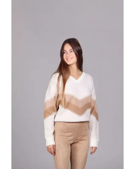 Pull jacquard femme Femme PULL Beige