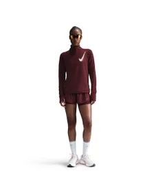 T-shirt Femme W NK SWSH HBR HZ MID Bordeaux