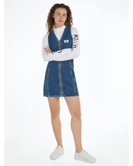Robe en jean Femme ZIP THROUGH SLEEVELE Bleu
