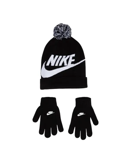 Ensemble bonnet et gants Jeune enfant NAN SWOOSH POM BEANIE GLV SET Noir