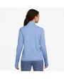 Haut zip manches longues Femme W NK DF SWOOSH HBR HZ PACER Bleu