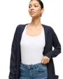 Cardigan Femme VIRIL OPEN L/S KNIT CARDIGAN NOOS Bleu nuit