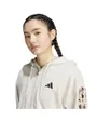 Sweat zip à capuche Femme W AOP FT FZ Beige