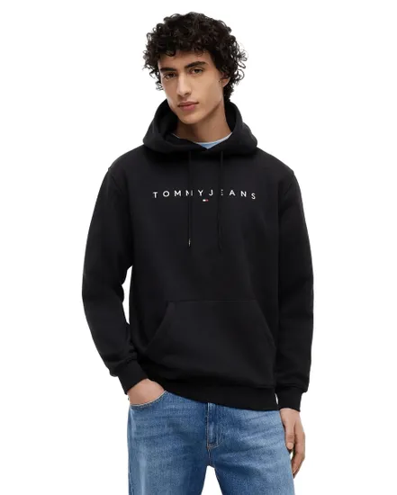 Sweat à Capuche Homme Tommy Jeans Logo Linéaire