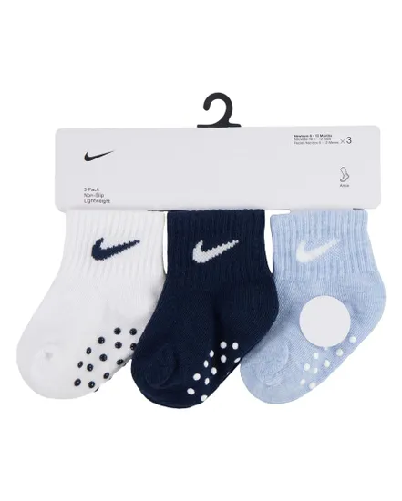 Lot chaussettes Bébé NHN CORE SWOOSH GRIPPER Bleu