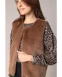 Gilet sans manche Femme FUZZY JK W Marron