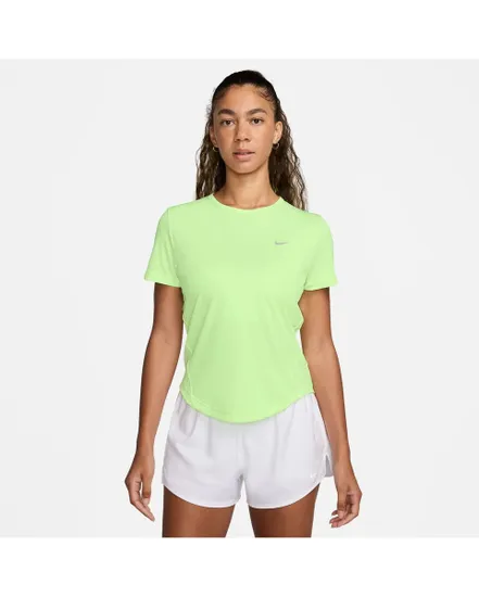 Haut de running Femme W NK TEMPO DF SS TOP Jaune-Vert