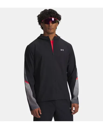 Veste zip à capuche Homme UA VELOCITI STORM HOODED JKT Noir