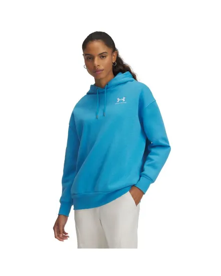 Sweat à capuche Femme UA ICON FLEECE OS HOODIE Bleu
